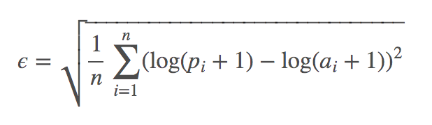 RMSLE formula